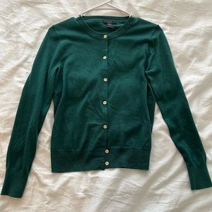 J Crew 100% Merino Wool Cardigan Ivy Green in S